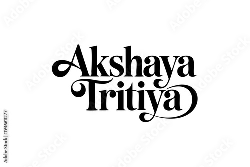 Akshaya Tritiya Festival Decorative Calligraphy Typography Design