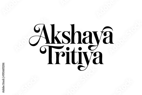 Akshaya Tritiya Festival Decorative Calligraphy Typography Design