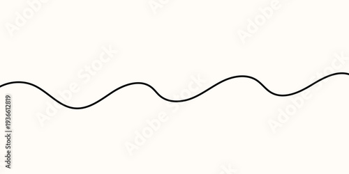 Line cable drawing with squiggle curve long and abstract tangle thin Wavy curvy thread with black line vector and squiggly wire doodle Rope design line with element horizontal squiggle and cable