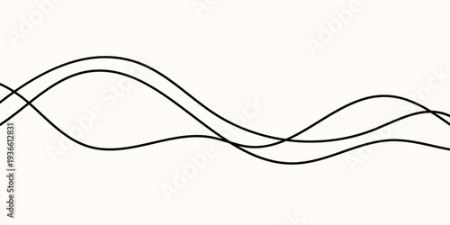 Line cable drawing for squiggle curve long and abstract tangle thin Wavy curvy thread for black pattern vector and squiggly wire doodle Line design divider for squiggle horizontal white