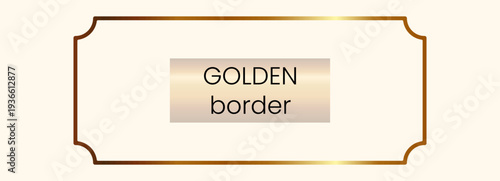 Frame label cover with gold golden border for elegant antique vintage. Premium boarder rococo with square invitation vector for line rectangle box. Luxury deco frame with element gold thin