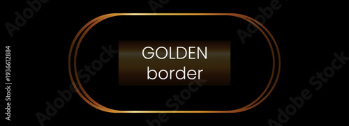 Frame label cover with gold golden border and oval antique ornament. Vintage premium boarder with rococo square elegant and invitation vector line. Rectangle box frame with deco design gold