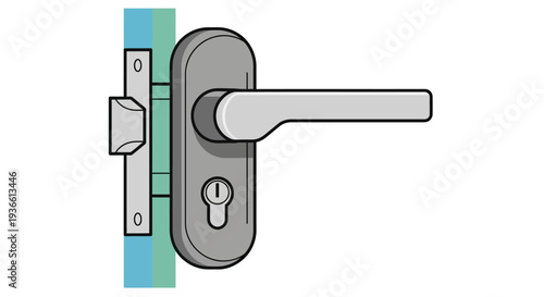 Door Handle Lock Mechanism.