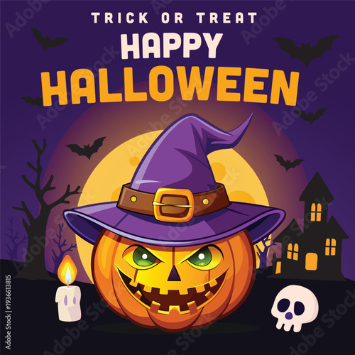 halloween social media post template