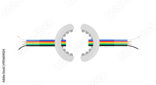 Fiber Optic Cable Connection.