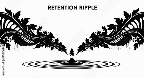 A single drop creates ripples, symbolizing impact and spreading influence.