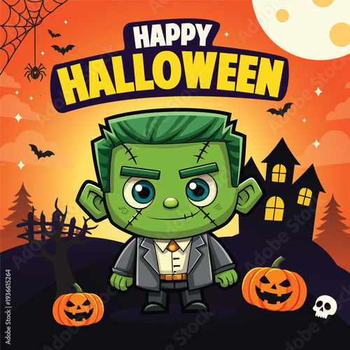 halloween social media post template