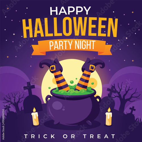 halloween social media post template