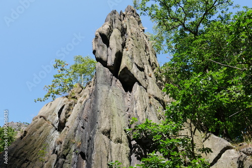 Goethefelsen im Bodetal bei Thale im Harz