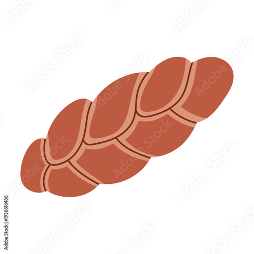 Homemade bread pigtail