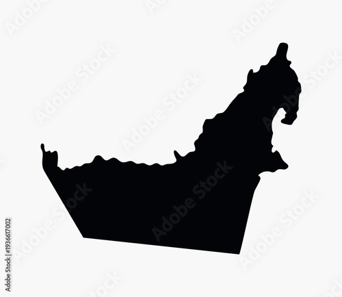 Highly Detailed Map of the United Arab Emirates with Borders