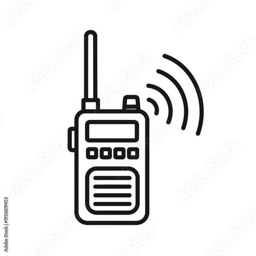 Walkie Talkie Radio Communication Icon Vector