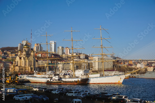 Ships in the bay of Vladivostok