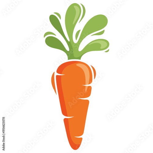 Cartoon Carrot Vegetable Icon Isolated