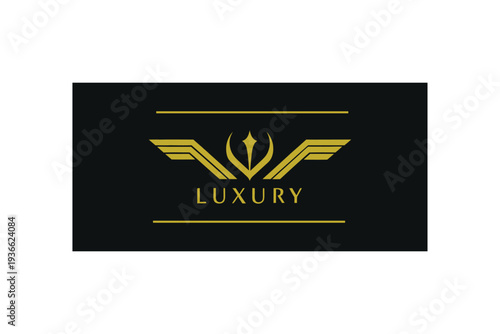 Luxury business card with golden accents and modern font