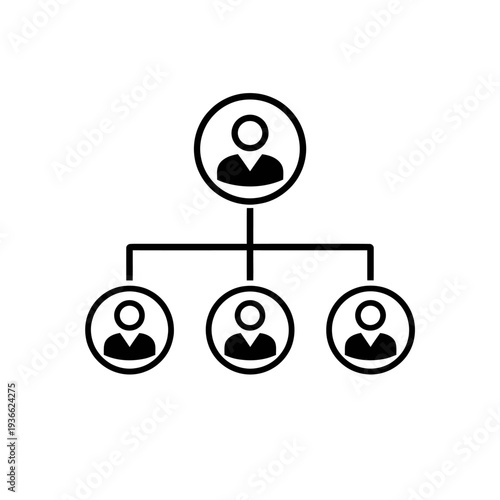 Hierarchy Organization Chart Icon Vector