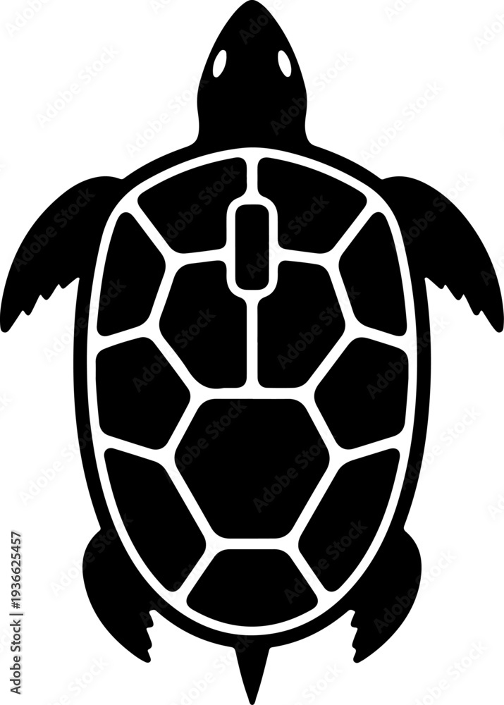 Obraz premium Computer Mouse Shaped Like Turtle Shell Vector Art