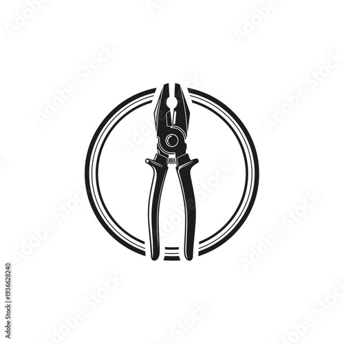 Pliers Tool Isolated on White Background.