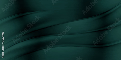 Abstract waves of teal fabric flow in a dark, atmospheric studio environment, capturing the fluidity and elegance of the textile.