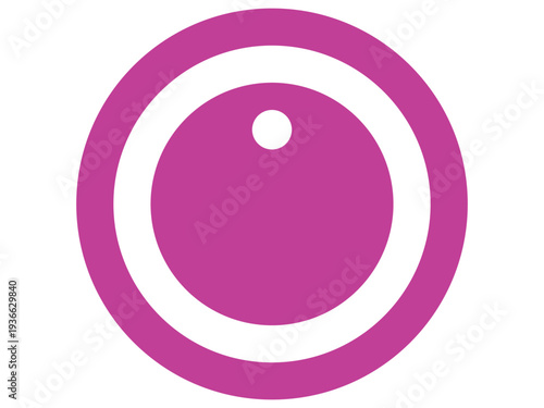 Vibrant Magenta Circular Rotary Dial UI Icon