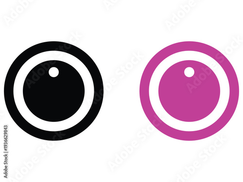 Black and Magenta Circular Rotary Adjustment Dials