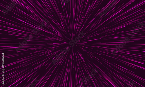 Portal with light effects. Neon futuristic tunnel. Abstract visualization of teleportation. Speed concept. Vector illustration.