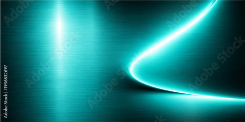 Abstract the image features a dynamic interplay of luminous teal, creating a captivating visual effect, modern and futuristic.
