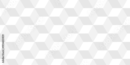 Vector structure box minimal white abstract cube. paper square wall texture. geometric tile hexagon mosaic wall grid wallpaper. minimal geometric block cube isometric mosaic background.