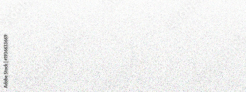 Noisy grain filter, seamless granular metal bg of ground kraft gradient. Airbrush white spray on silver paper texture, cloud pattern in animation film. Dotted pixel effect, soft diffused particle