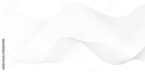 Vector wave digital white and gray gradient blend futuristic technology. flow tech transparent line stripe energy connection web music and sound. beautiful dynamic smooth space texture background.