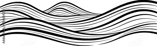 smooth continuous curve hill landscape for web and graphic design