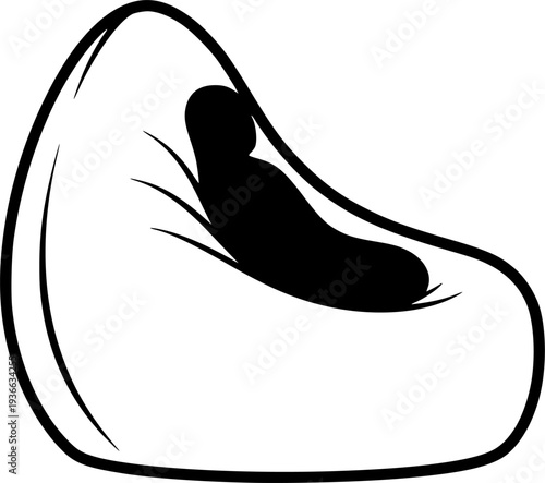 Bean bag chair providing comfortable and soft seating for relaxation