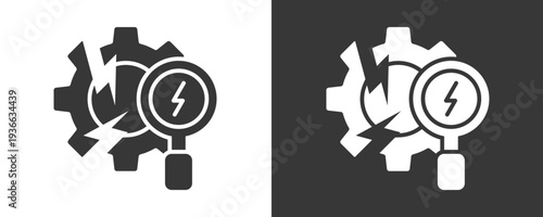 Breakdown Icon Set Vector Collection Isolated In Black And White