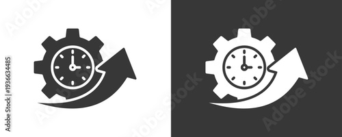 Efficiency Icon Set Vector Collection Isolated In Black And White