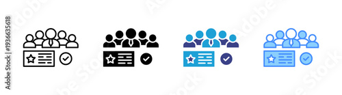 Membership icon set multiple style collection