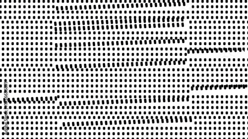 Texture in the form of a perforated surface with some shifts or distortions.