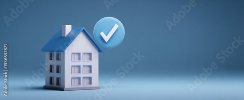 Wallpaper Mural apartment model featuring blue checkmark on investment and rental deals indicating lease approval and property oversight Torontodigital.ca