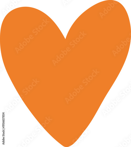 Photos Vibrant orange heart symbol for love concepts