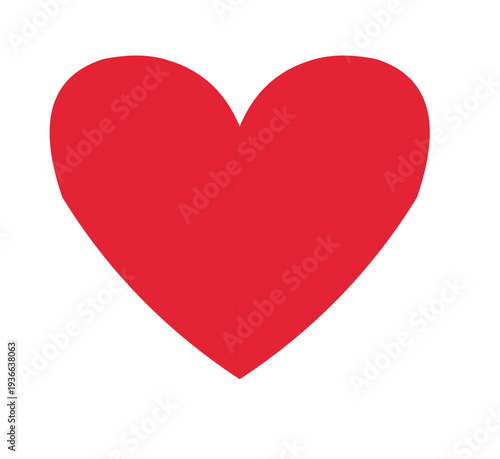 Red heart shape for love and valentines day