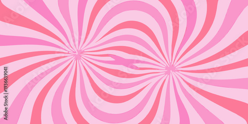 Swirling pink and red abstract pattern radiating from a central point