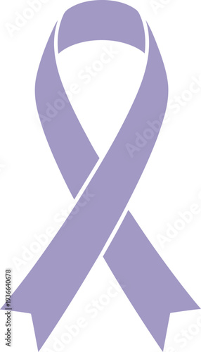 Lavender awareness ribbon symbolizing support and solidarity