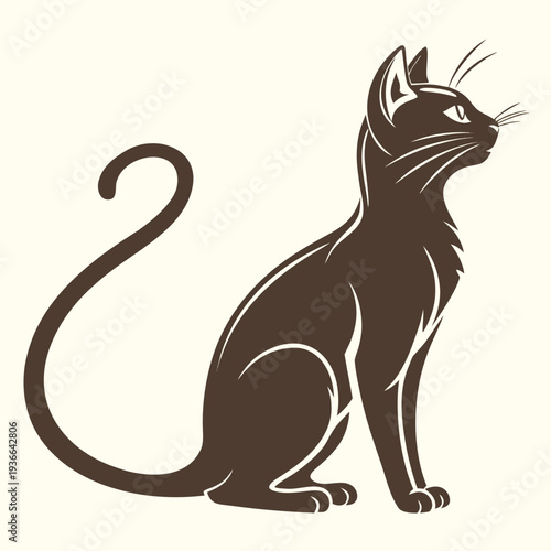 Minimal Cat Silhouette Logo