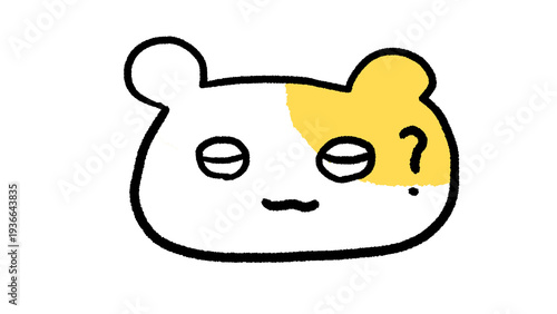 Canvastavla はてなマーク付きハムスターフェイス