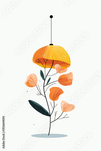 Minimal Mycelium Pendant Lamp Soft Glow