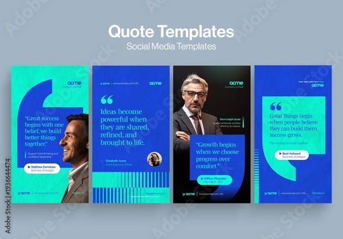 Quote Social Media Template for Stories, Posts, Quote Cards, Banners Ads & Testimonials
