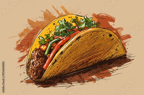 Taco with Fresh Herbs