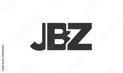 JBZ logo design template with strong and modern bold text. Initial based vector logotype featuring simple and minimal typography. Trendy company identity.