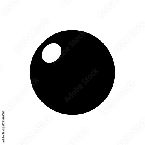 Vector black eight ball icon