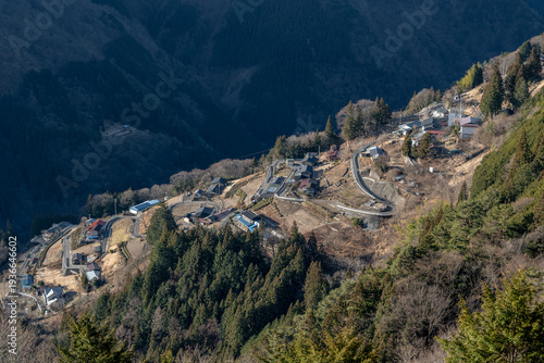 おおぎびら展望台から望む下栗の里