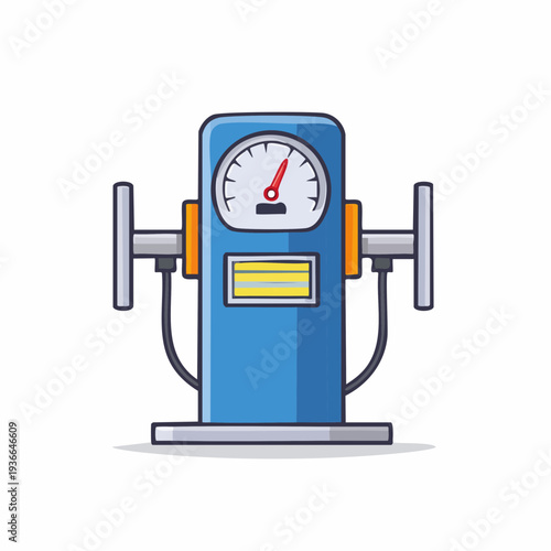 Retro Fuel Pump Cartoon Illustration